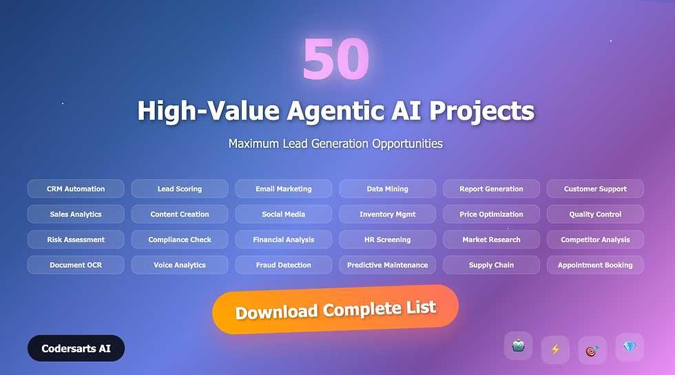 50 Additional High-Value Agentic AI Projects for Maximum Lead Generation
