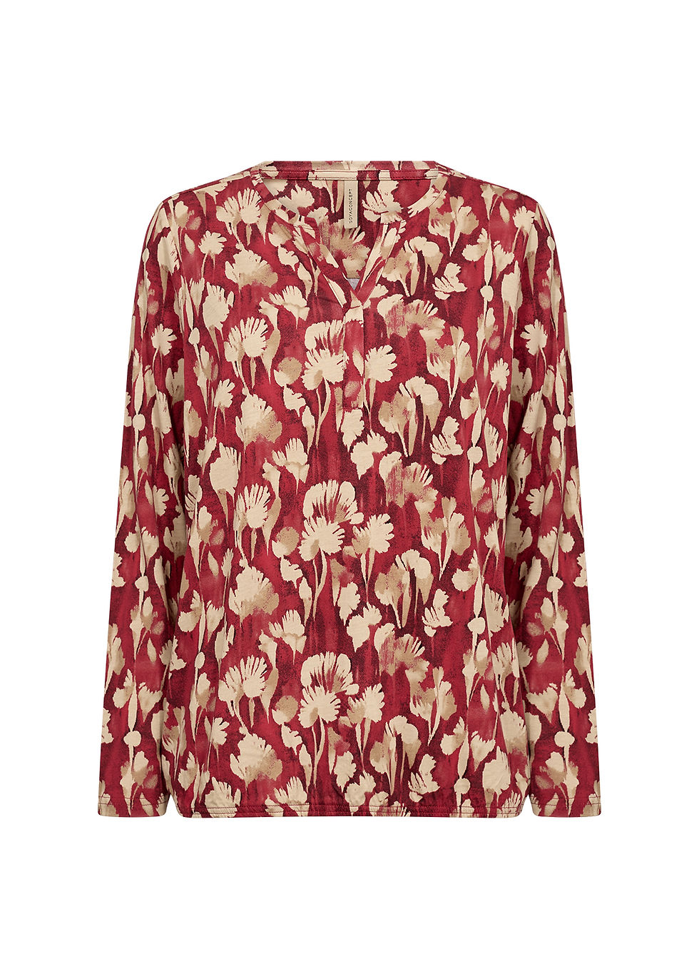 Thumbnail: Rode blouse met bloemenprint Soyaconcept