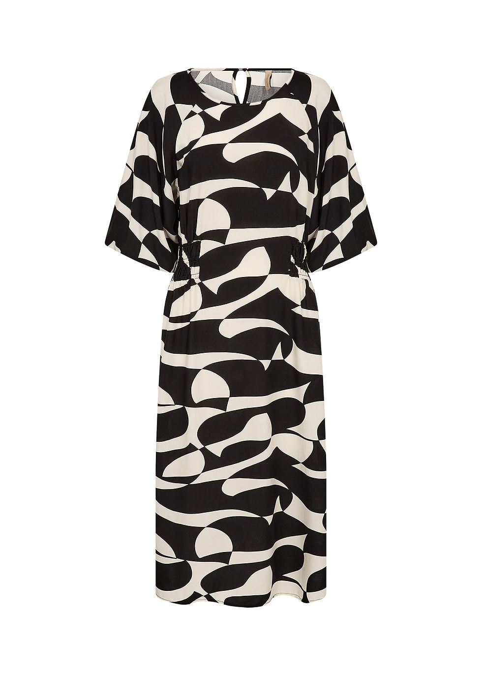 Thumbnail: Zwarte jurk met abstracte print Soyaconcept