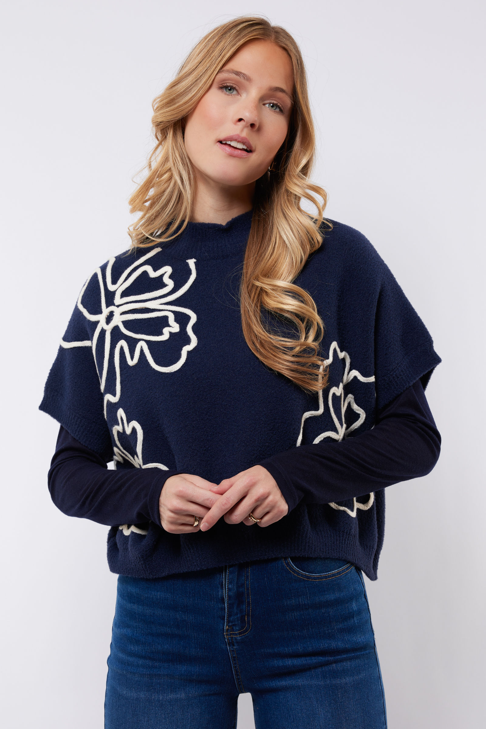 Donkerblauwe trui C&S The Label