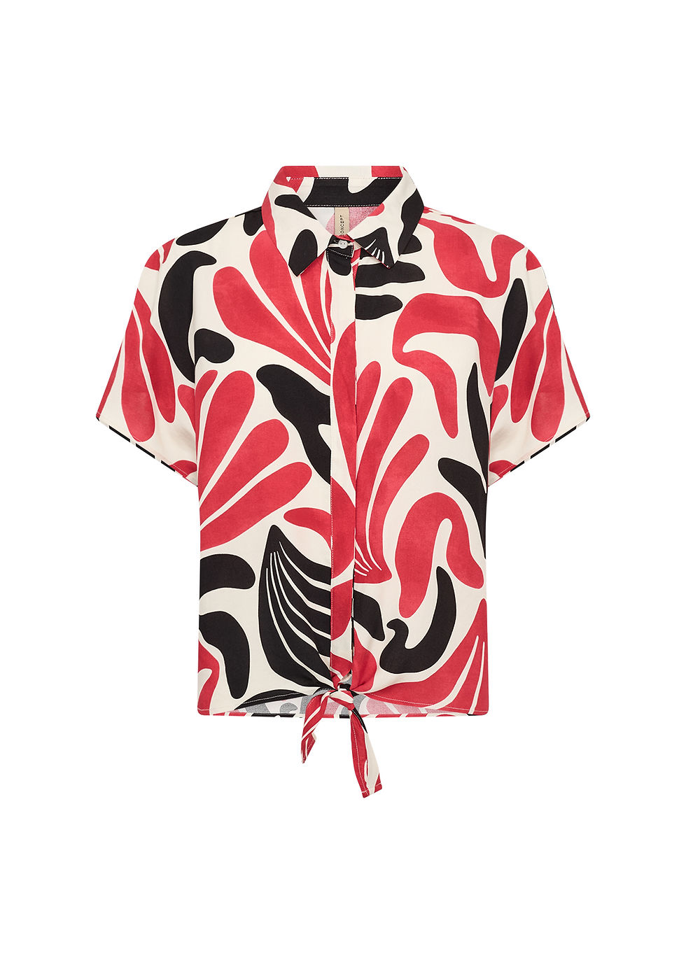 Thumbnail: Rode blouse met geografische print Soyaconcept