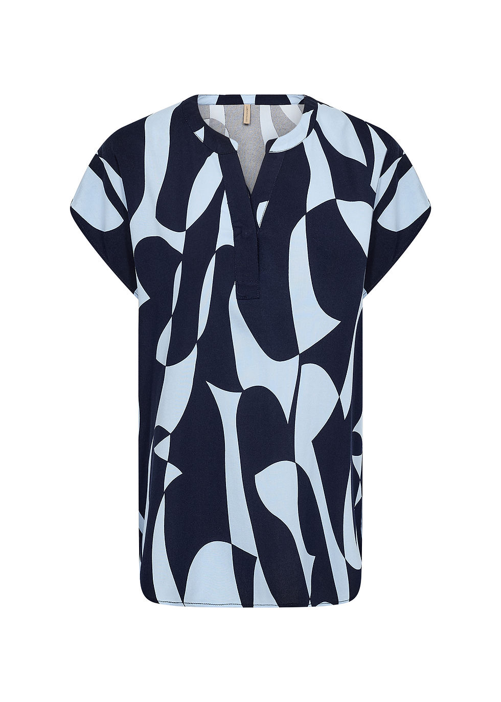 Thumbnail: Blauwe blouse met abstracte print Soyaconcept