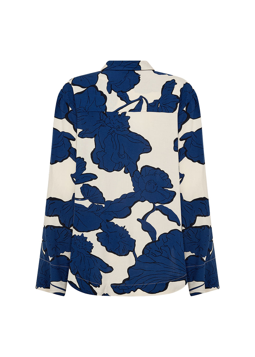 Thumbnail: Blauwe blouse met natuurlijke print Soyaconcept