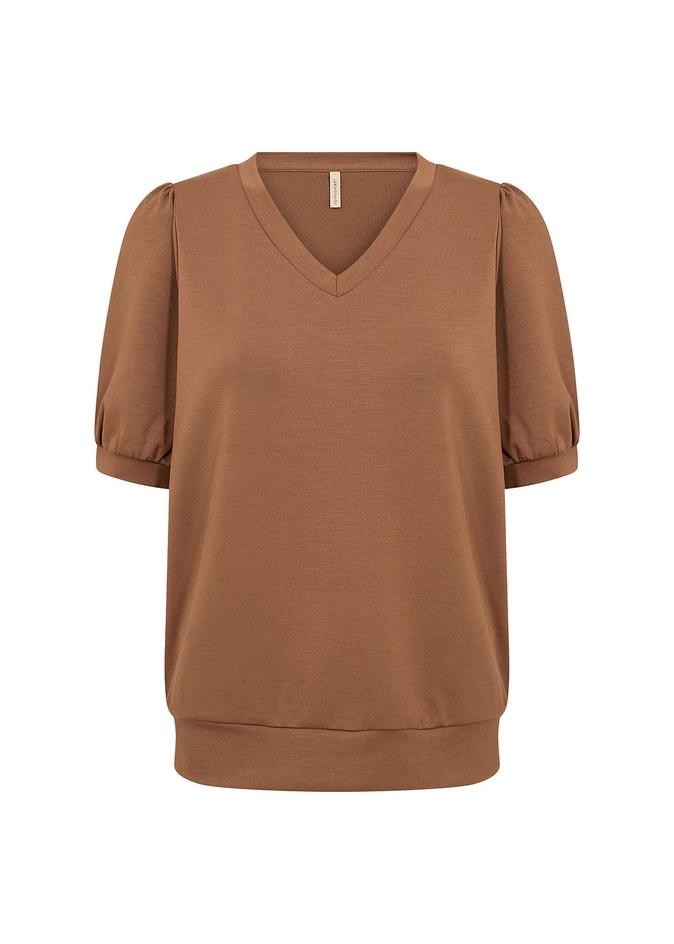 Thumbnail: Bruin T-shirt met V-hals Soyaconcept