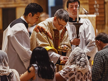 Receiving First Communion photo inside beautiful Church