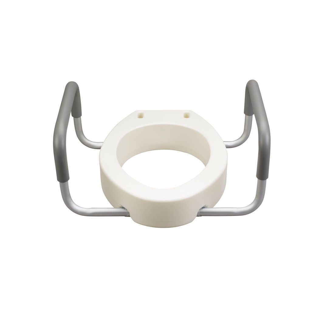 Raised Toilet Seat with Arms (Elongated Seat) 3.5"