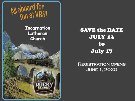 SAVE THE DATE for VBS at ILC
