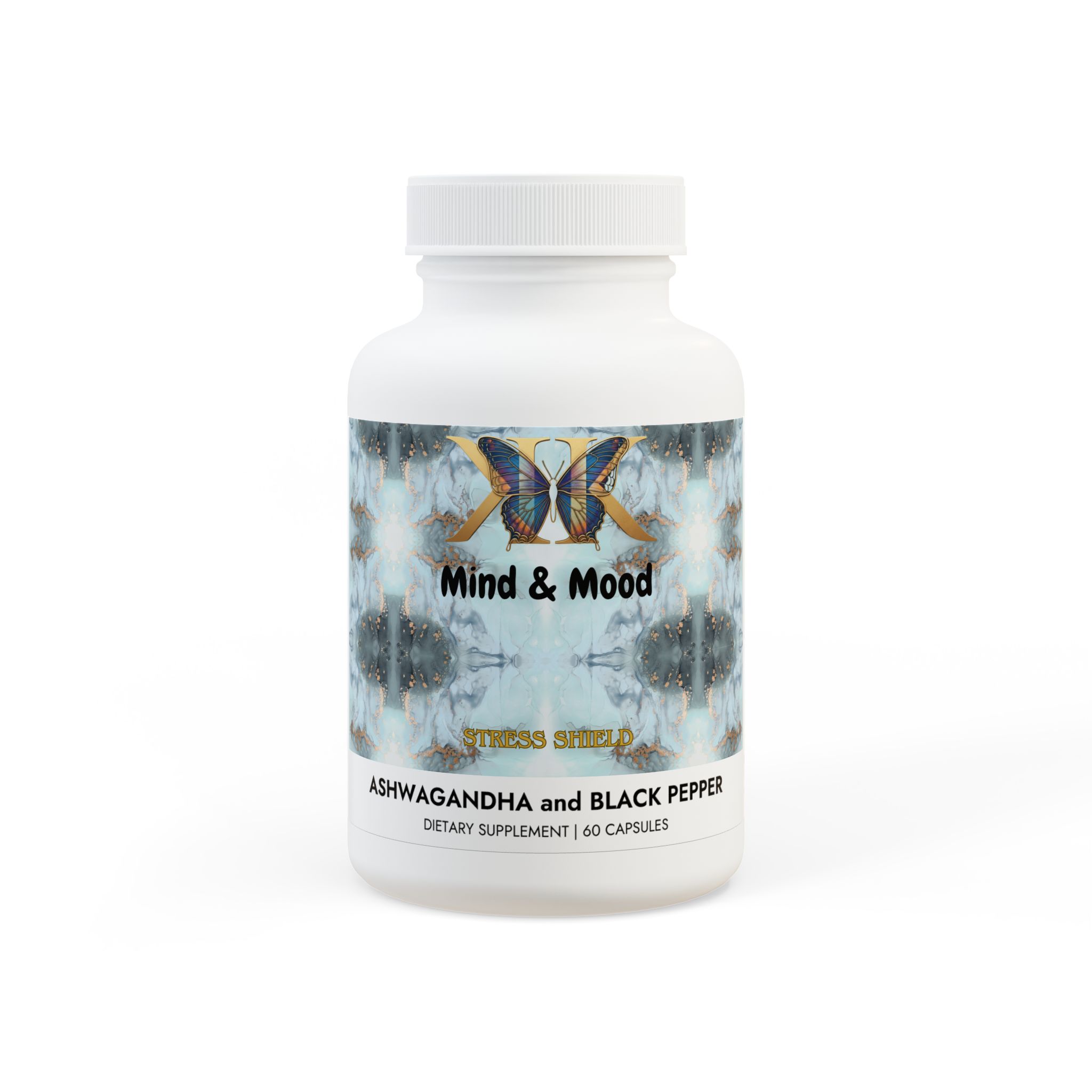 Ashwagandha and Black Pepper Supplement (60 capsules)