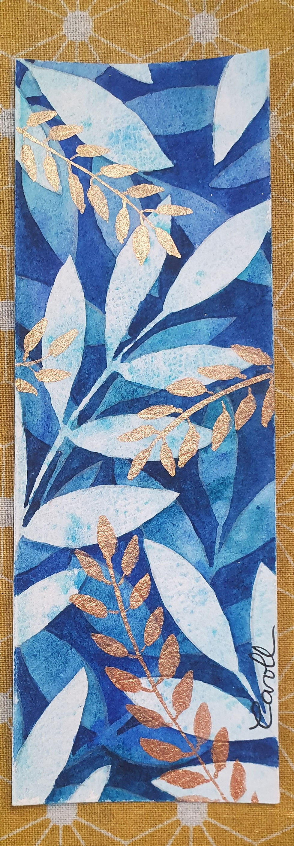 Végétaux 1 - feuilles bleues en négatif