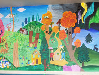 Résidence d'artiste à l'école Jaurès : une fresque à histoires