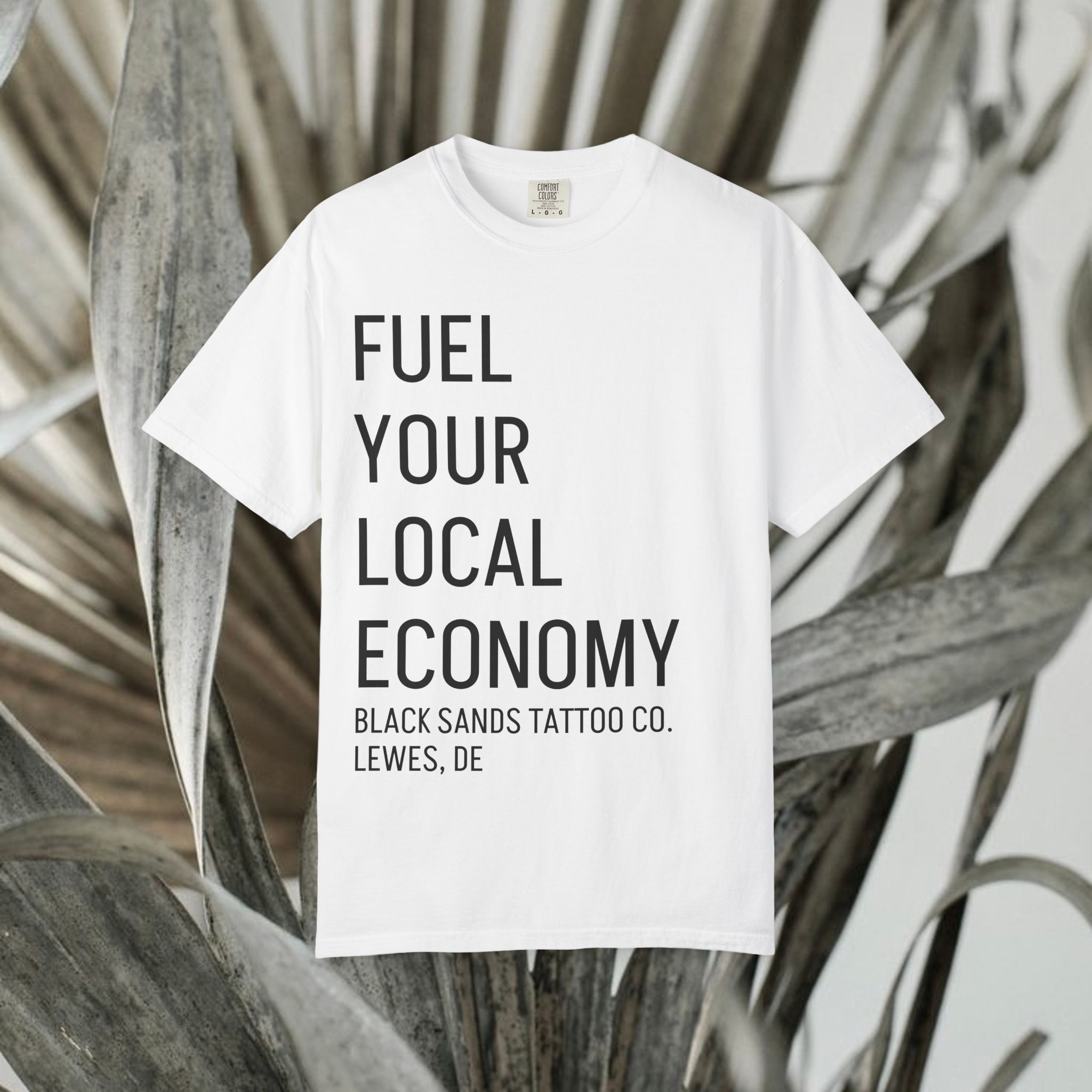 Black Sands Tattoo Co. 'Invest in People Not Platforms' Support Local Biz Tee