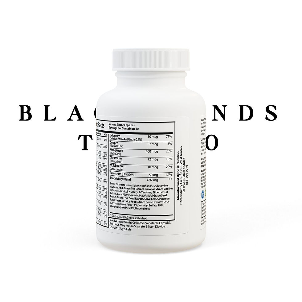 Thumbnail: Black Sands Tattoo Co. Non-GMO/Vegan Brain Support Complex (60 Capsules)