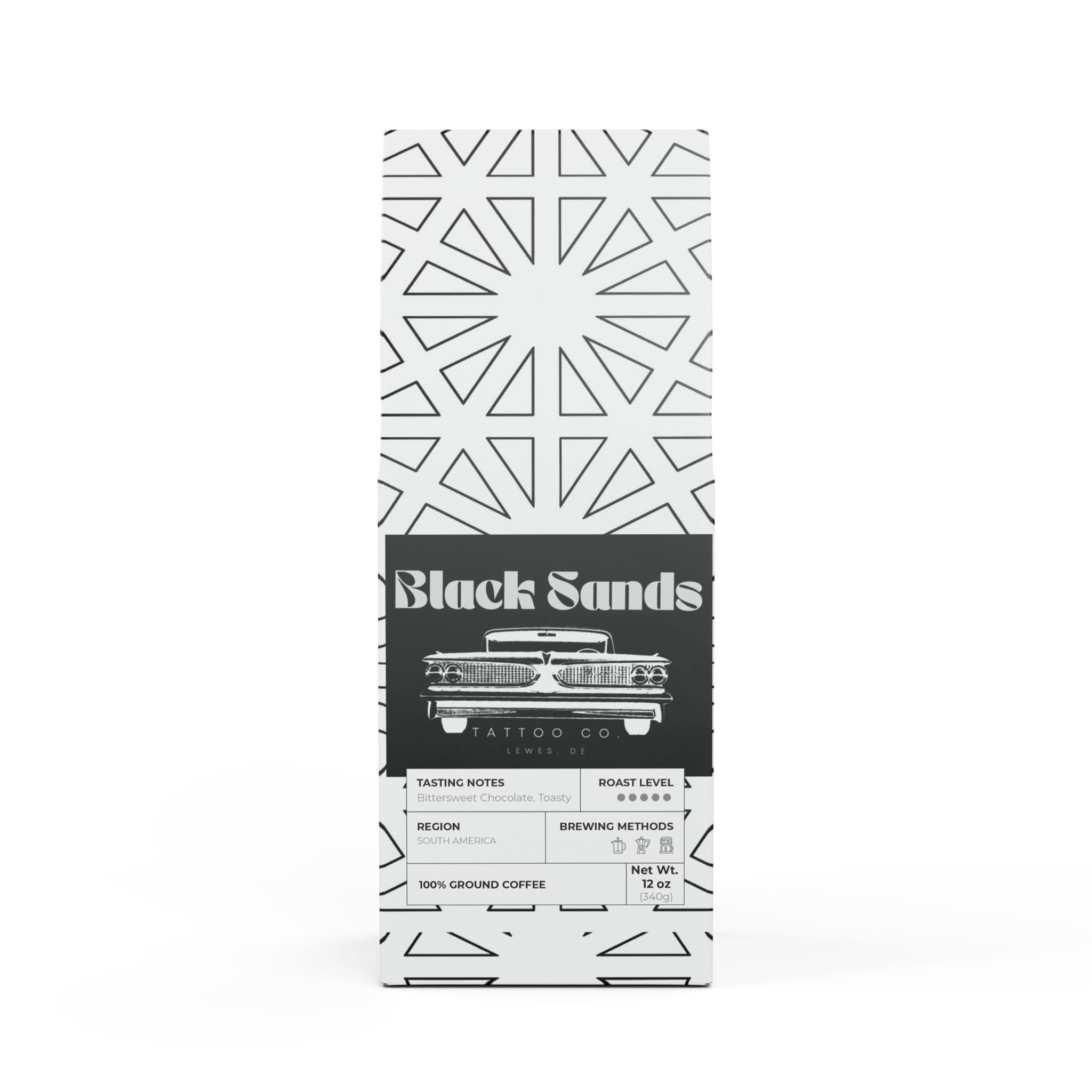 Black Sands Geometry Bitterroot Specialty Grade Craft Coffee (Dark French Roast)