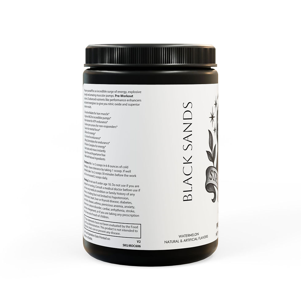 Thumbnail: Black Sands Lactose Free Pre-Workout Supplement, Watermelon (300g, 10.58oz)