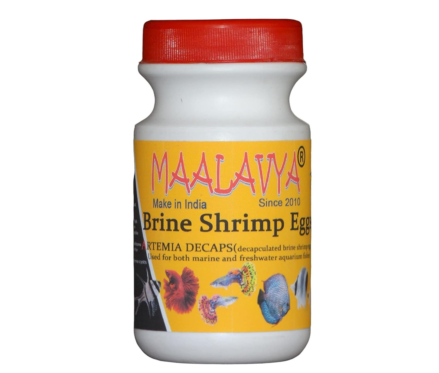 मालव्य (आर्टेमिया डीकैप्स) नमकीन झींगा अंडे मछली फ़ीड/खाद्य