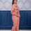 Thumbnail: Aadews Veena Pink Embroidery Co-ord set