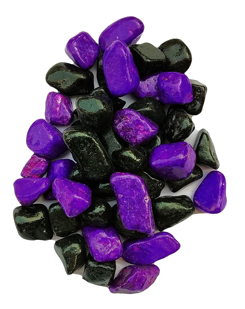Krishna 10KG Black With Purple Color B-Size Pebbles 15 To 25 MM