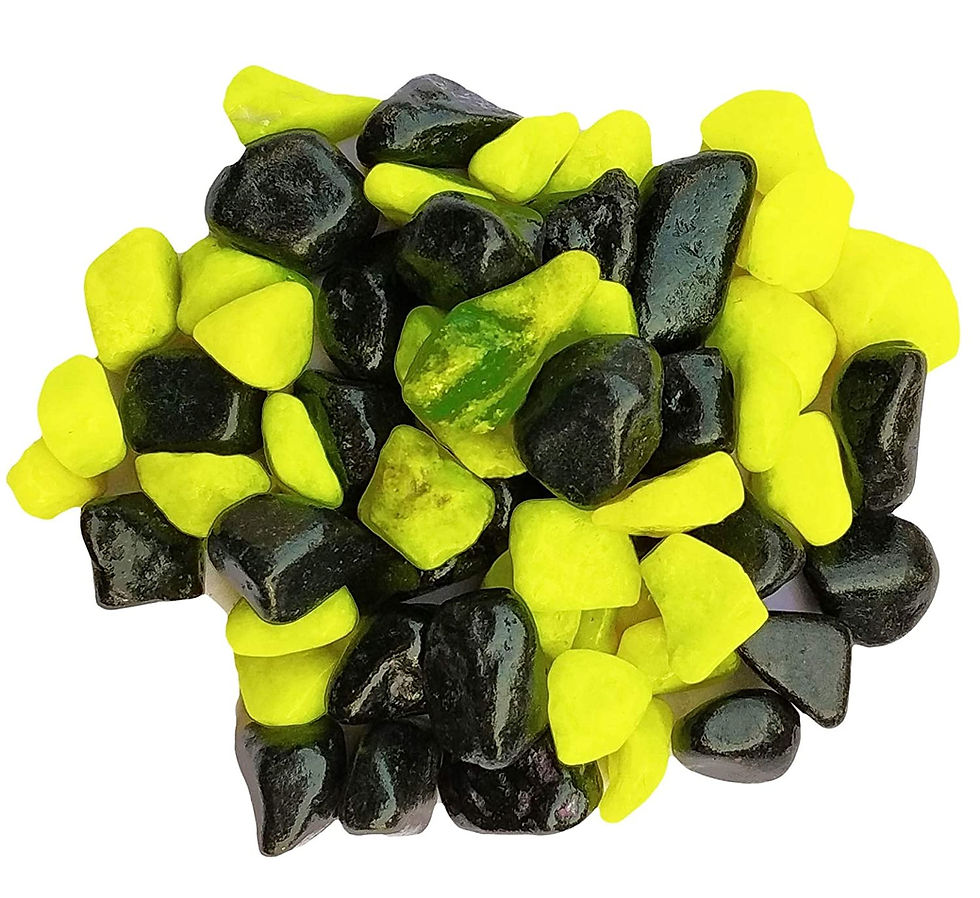 Krishna 10KG Black With Yellow Color B-Size Pebbles 15 To 25 MM