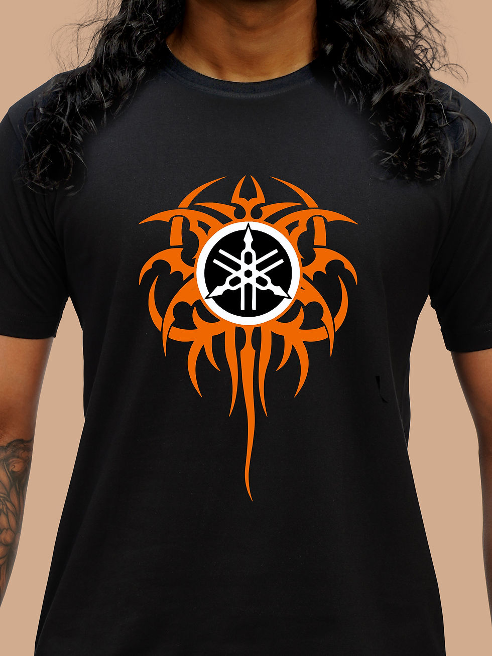 YAMAHA TATTOO BIKER DESIGN FRONT ZOOM