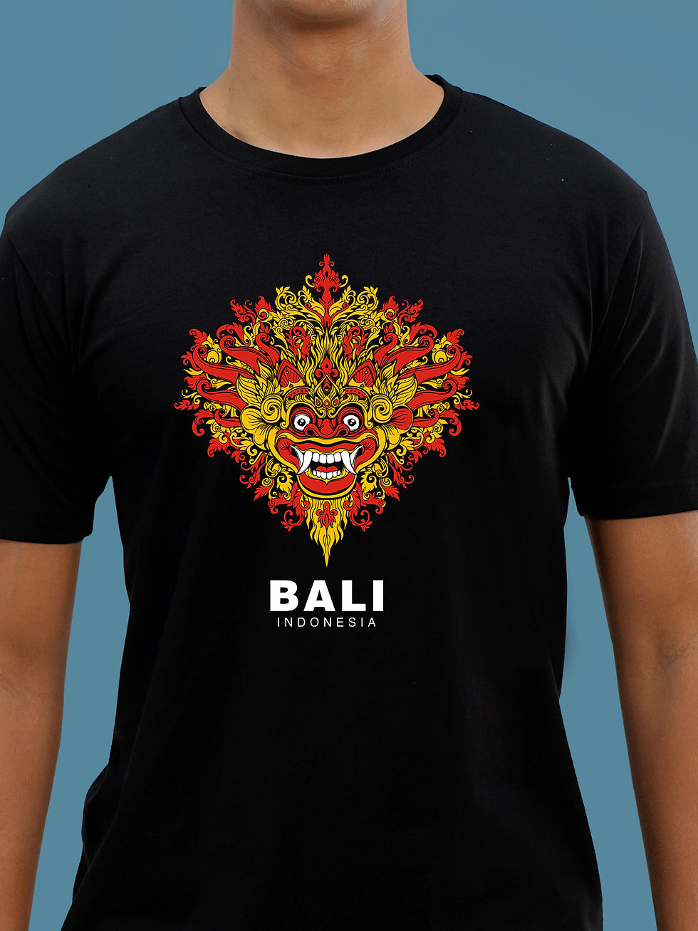 Thumbnail: BALI MASK - AWESOME T-SHIRT FRONT ZOOM