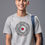 Thumbnail: Stylized Symbol, Steel Grey, Round Neck Recovery T-Shirt - Front View Young Model