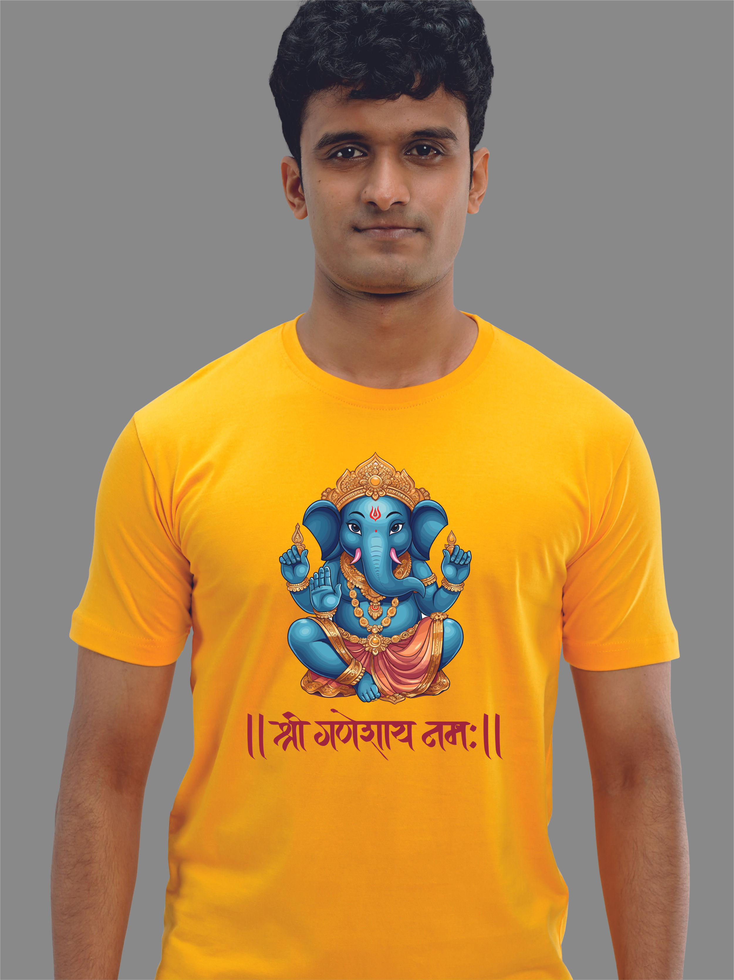 Ganesha Dharma Deep Turmeric T-Shirt - Front