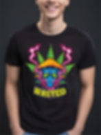 Wasted - Black, Round Neck Awesome T-Shirt - Front View, Zoom