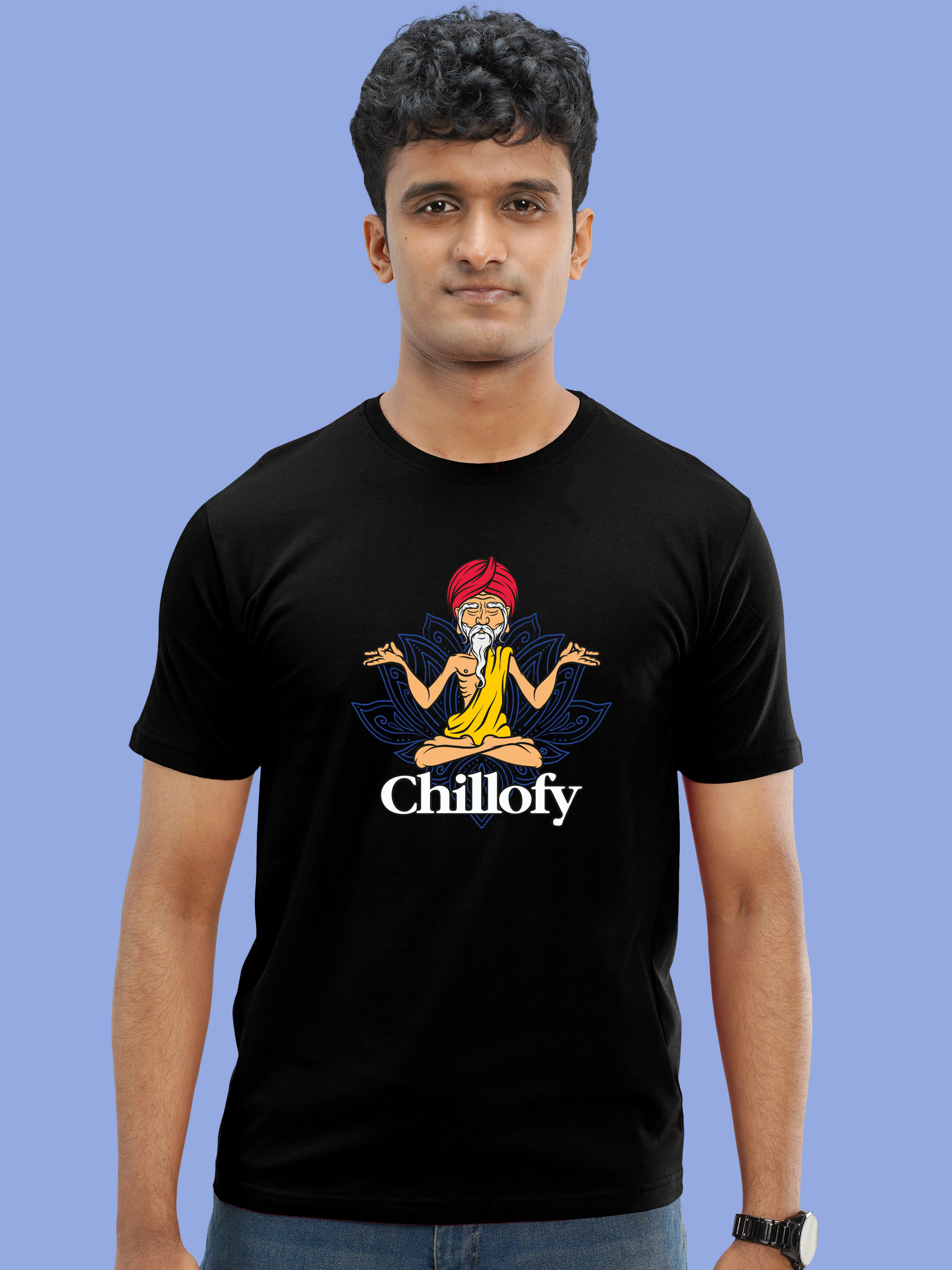 CHILLOFY - YOGA & INDIAN SPIRITUALITY T-SHIRT FRONT