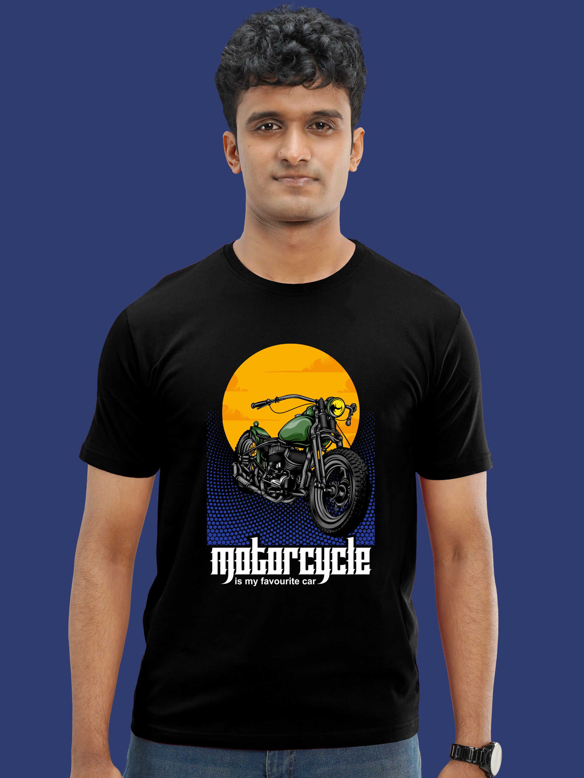 MOTORCYCLE BIKER T-SHIRT FRONT