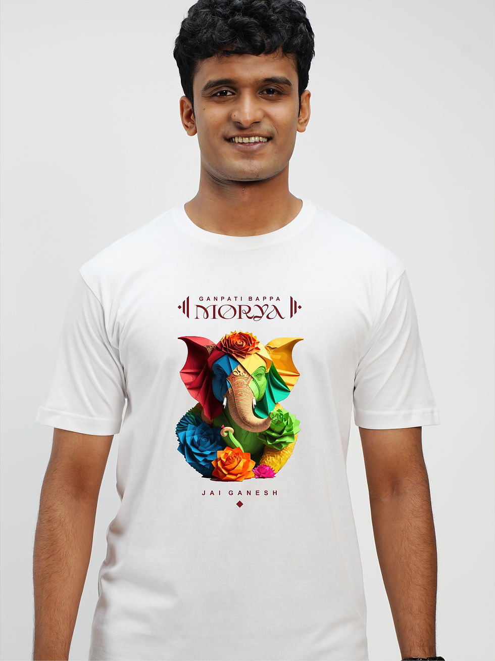 Ganesha Dharma White T-Shirt - Front Zoom