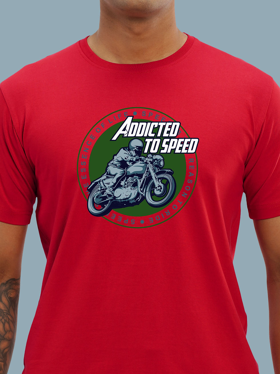 Thumbnail: ADDICTED TO SPEED - BIKER T-SHIRT