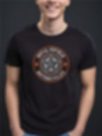 Enfield Symbol - Black, Round Neck - Biker T-Shirt - Front View Zoom
