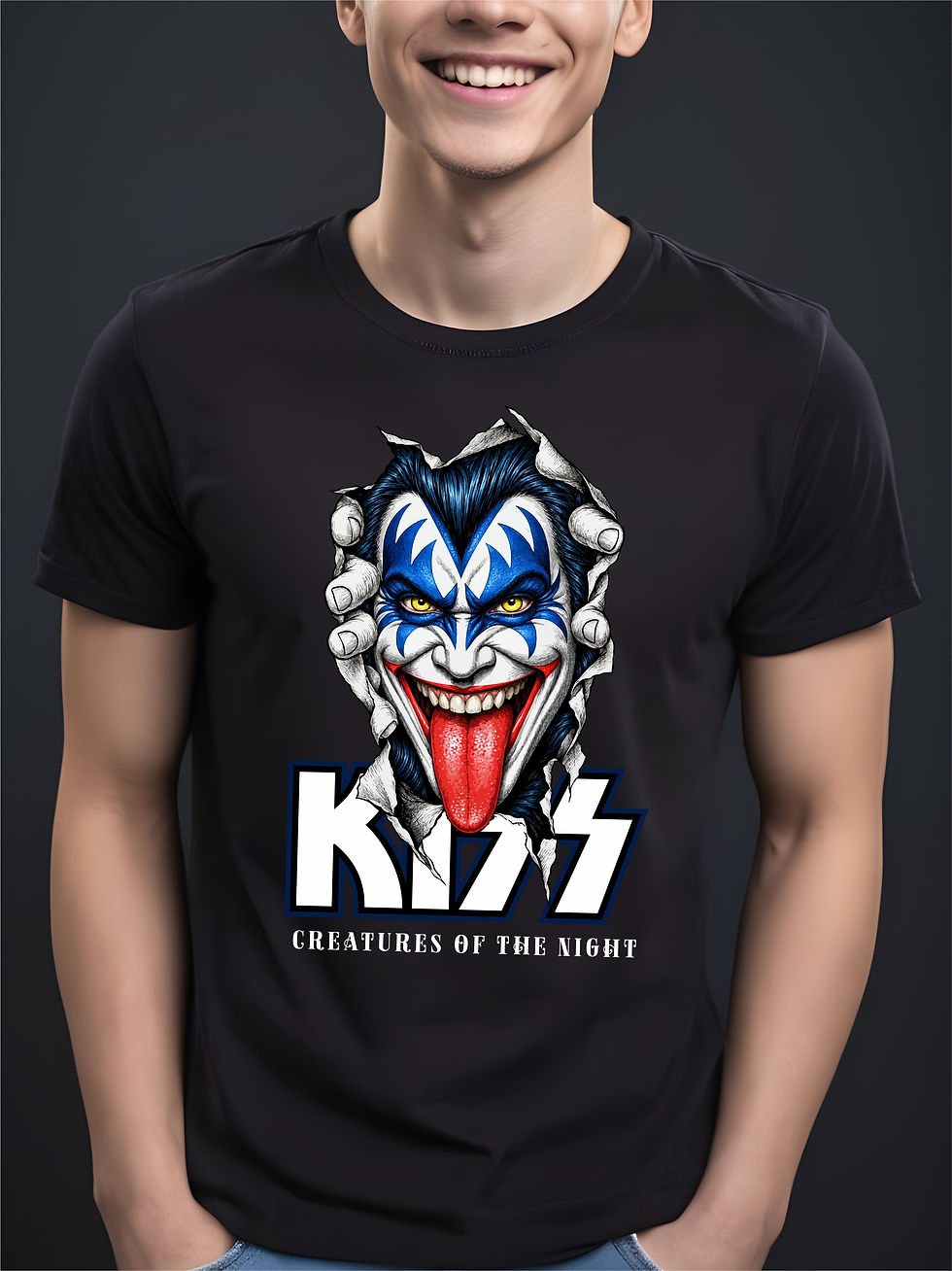 KISS - Creatures of the Night, Black Round Neck, Music T-Shirt - Front View Zoom