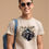 Thumbnail: Motorcycle Gang - Beige, Round Neck - Biker T-Shirt - Model Sunglasses