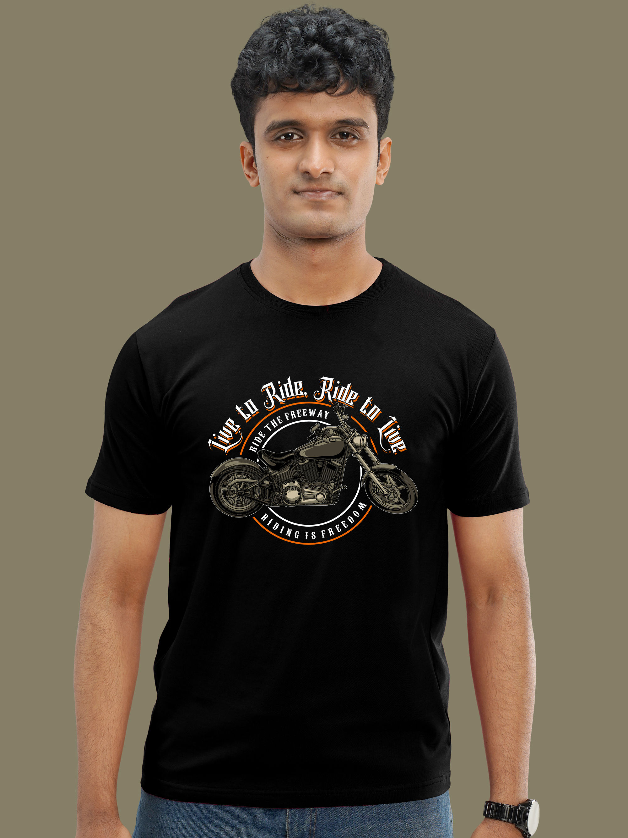 HARLEY INSPIRED BIKER T-SHIRT FRONT
