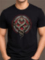 Dark Enchantment - Black, Round Neck Awesome T-Shirt - Front View Zoom