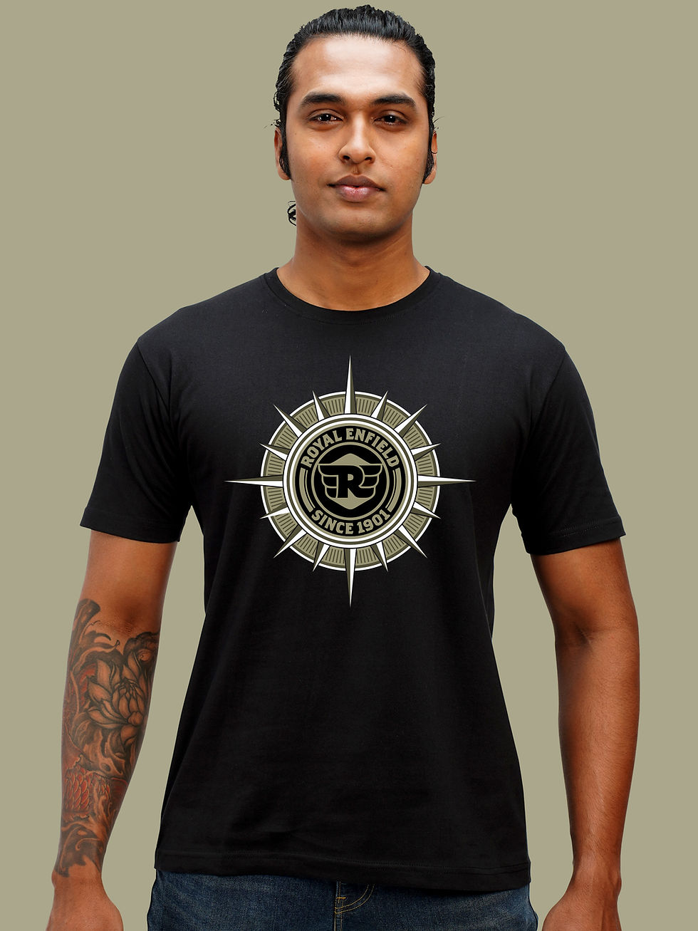 ROYAL ENFIELD BIKER T-SHIRT FRONT
