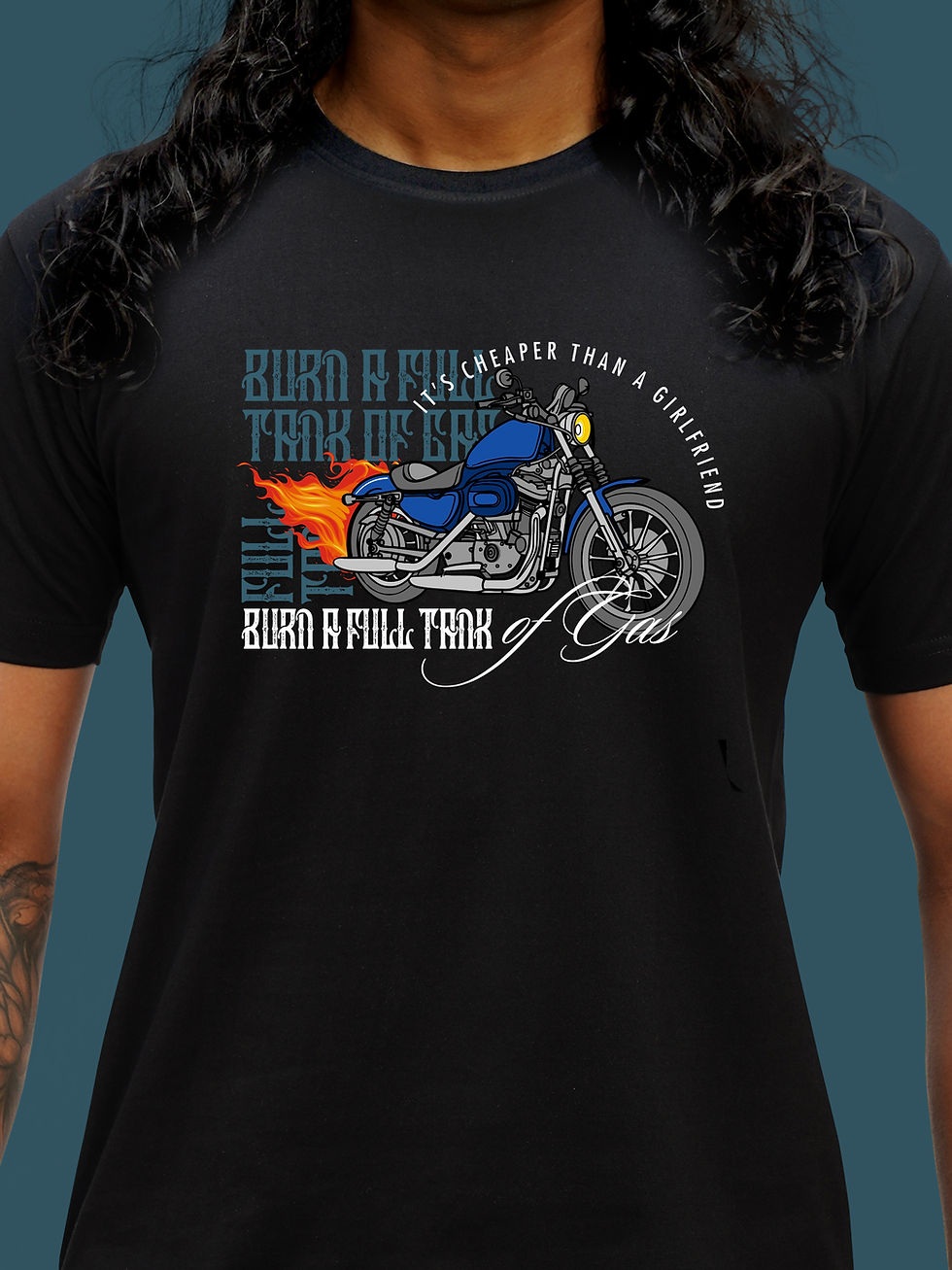 MEAN MACHINE - BIKER T-SHIRT FRONT ZOOM