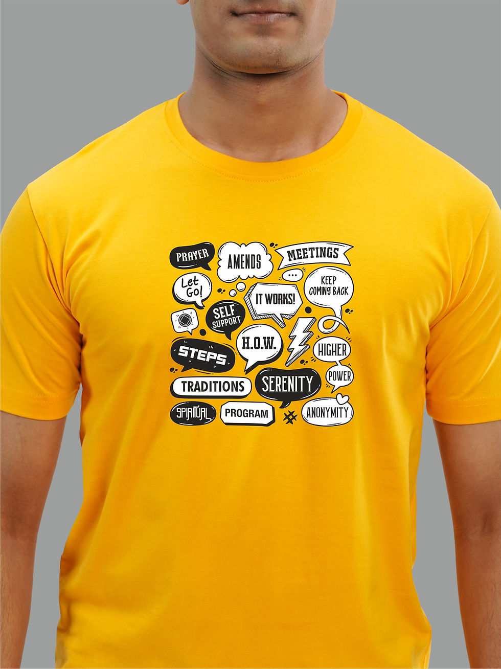 Slogans - Recovery T-Shirt - Deep Turmeric Yellow