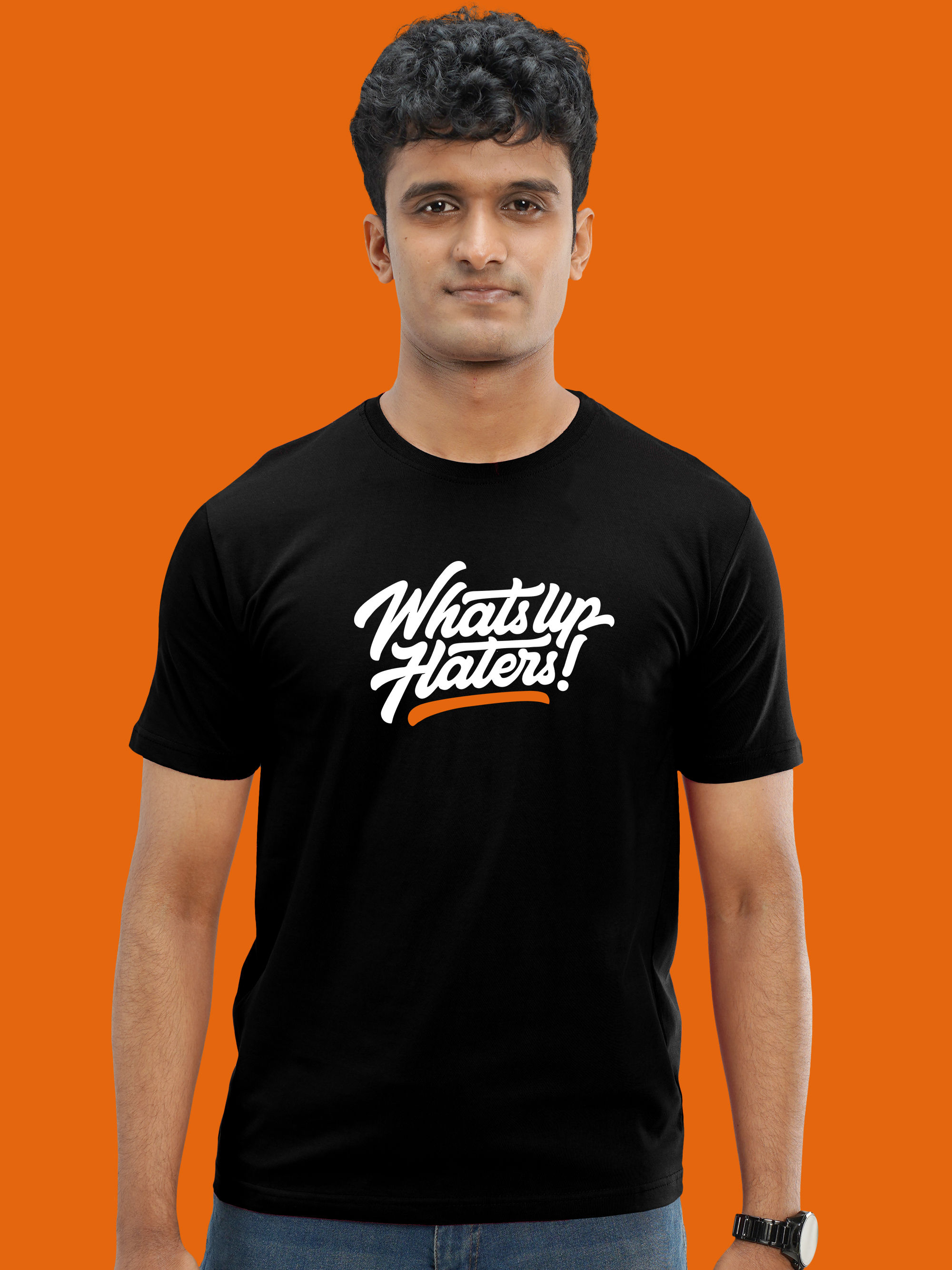 WHAT'S UP HATERS - CAMPUS WEAR T-SHIRT FRONT