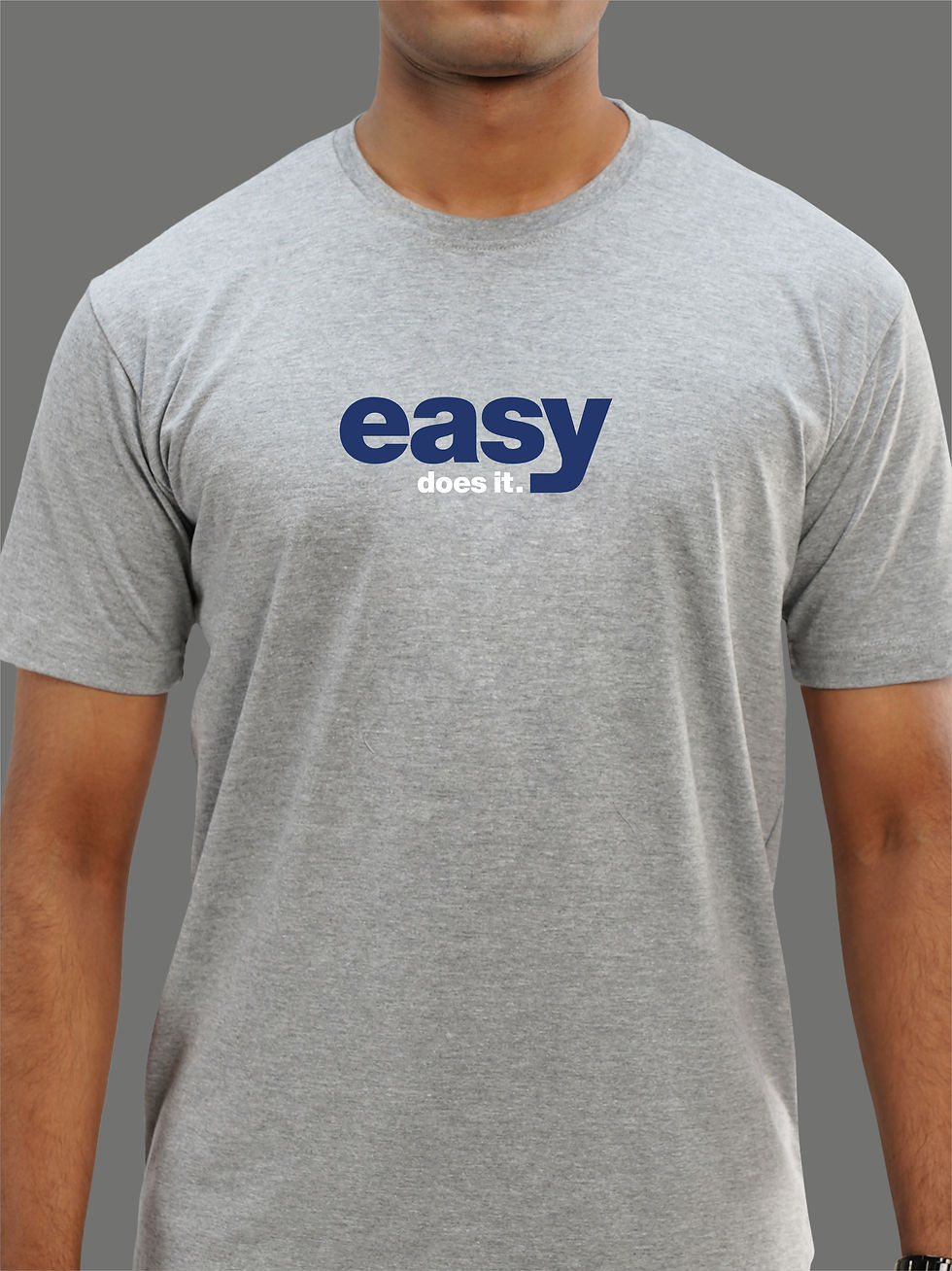 Easy Does It - Recovery T-Shirt - Grey Melange