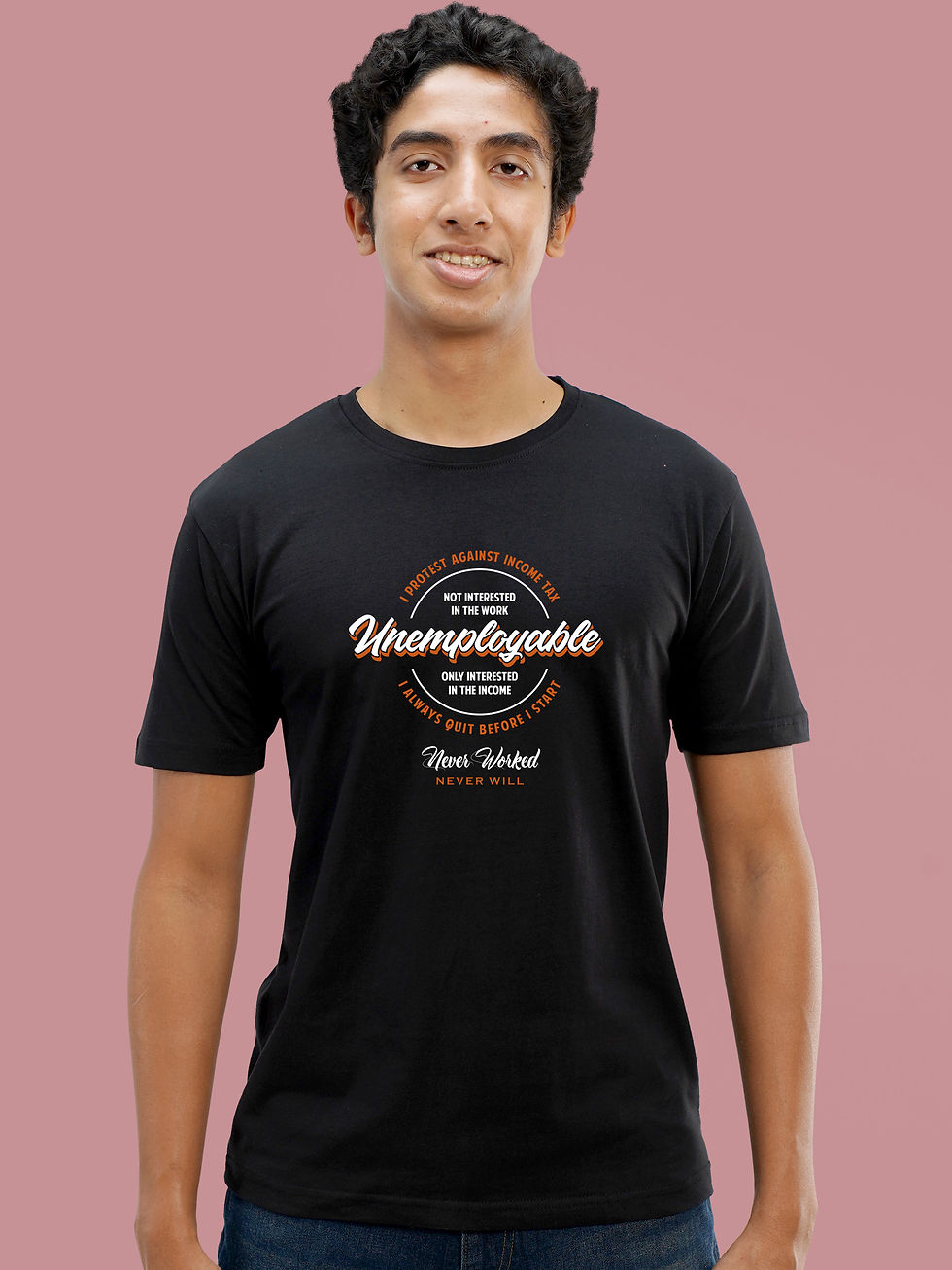 UNEMPLOYABLE - CAMPUS WER T-SHIRT FRONT