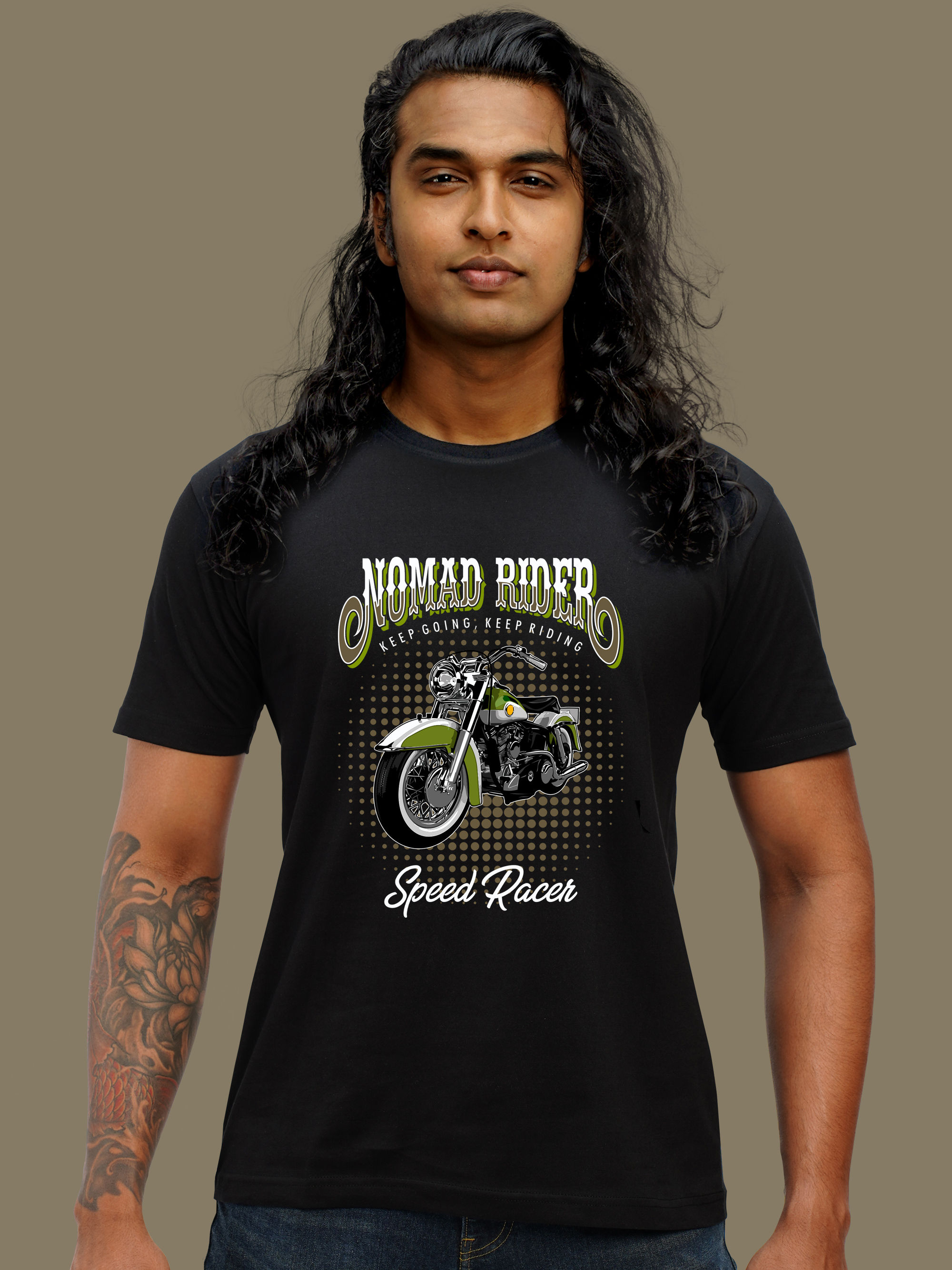 NOMAD RIDER - BIKER T-SHIRT FRONT