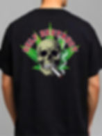 Self Destruct, Smoker - Oversized, Black, Round Neck, Awesome T-Shirt - Back Zoom