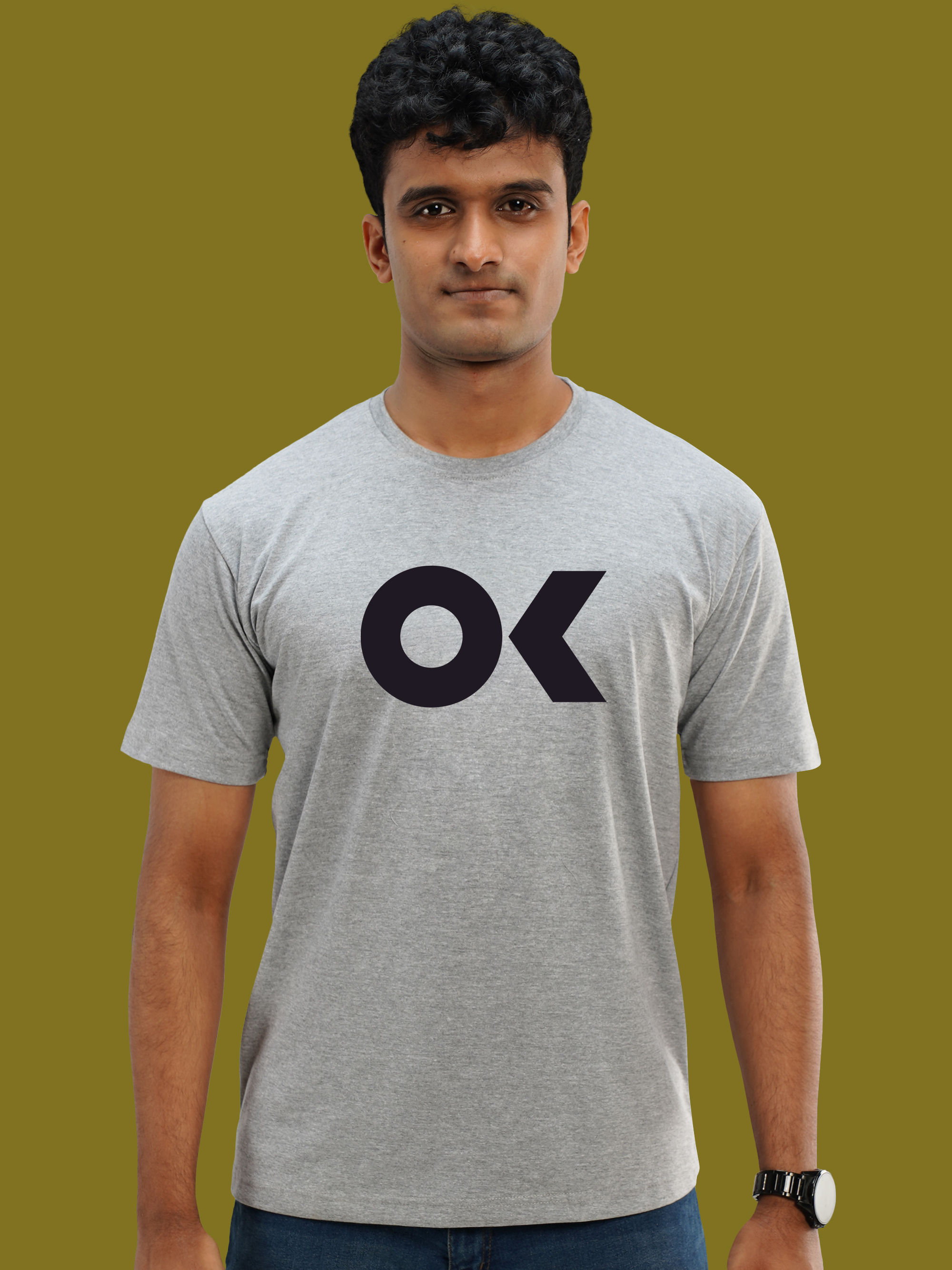 OK - YOUNG CASUAL WEAR GREY T-SHIRT
