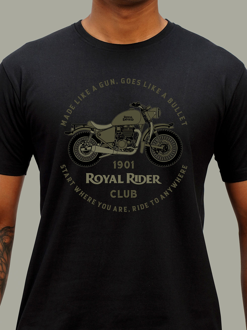 ROYAL RIDER BIKER T-SHIRT FRONT ZOOM