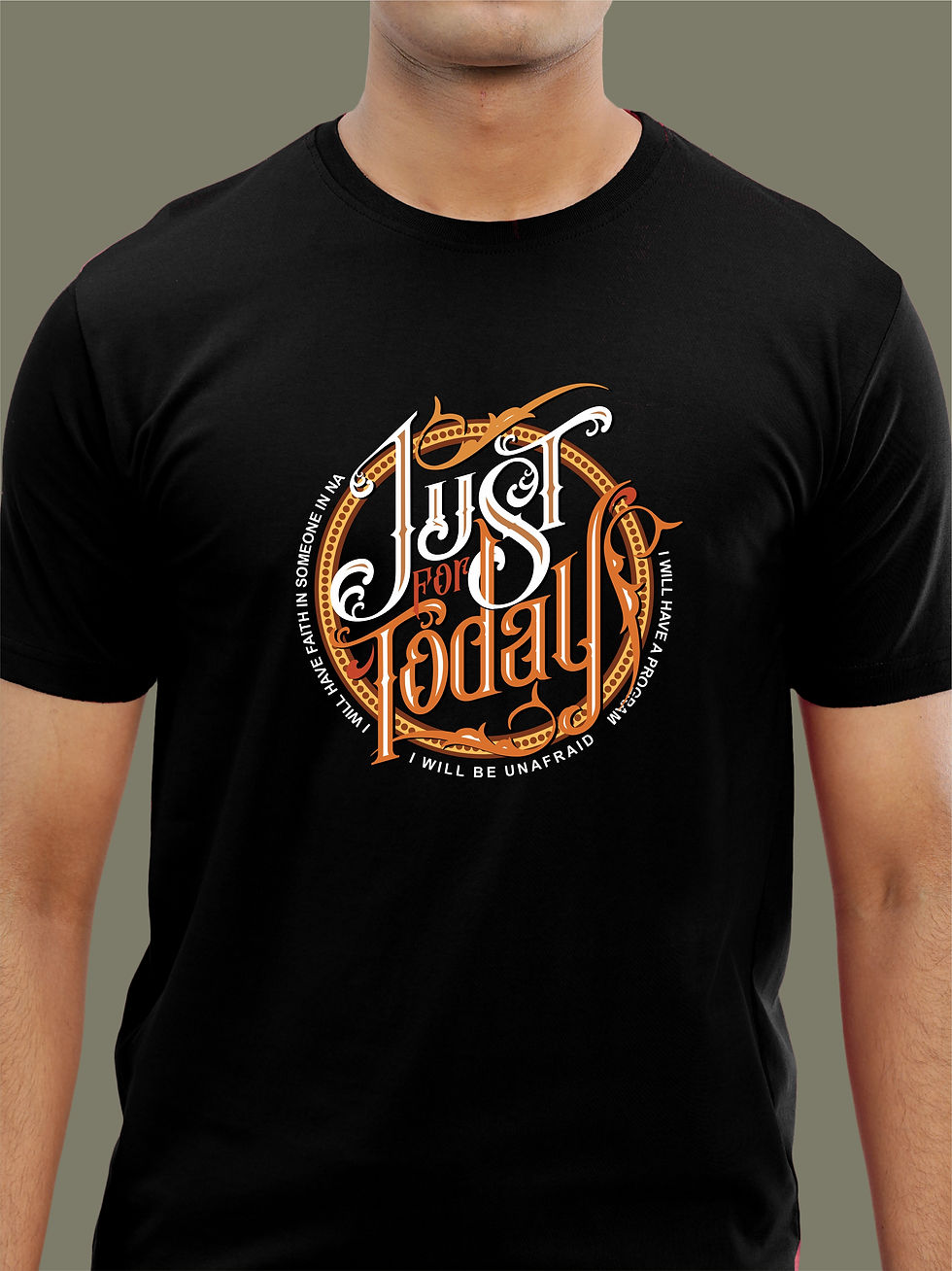 Just For Today - Recovery T-Shirt - Black