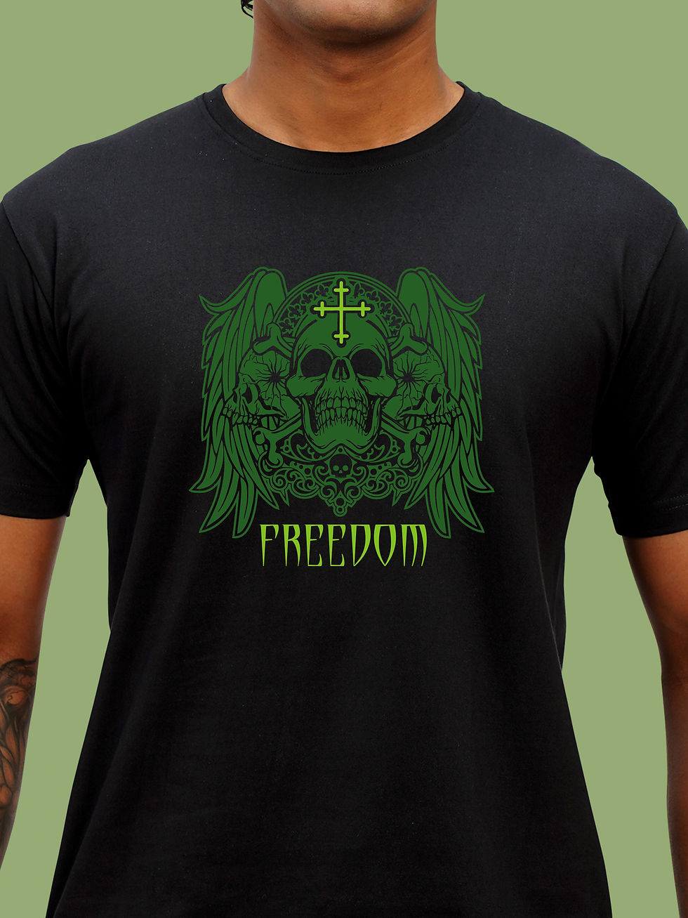 FREEDOM - NEGATIVITY T-SHIRT FRONT ZOOM
