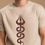 Thumbnail: Trishul With Snake - Beige, Round Neck, Indian Spirituality T-Shirt - Front View Zoom