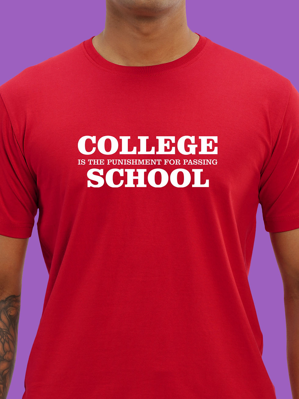 Thumbnail: COLLEGE IS THE PUNISHMENT - CAMPUS WEAR T-SHIRT